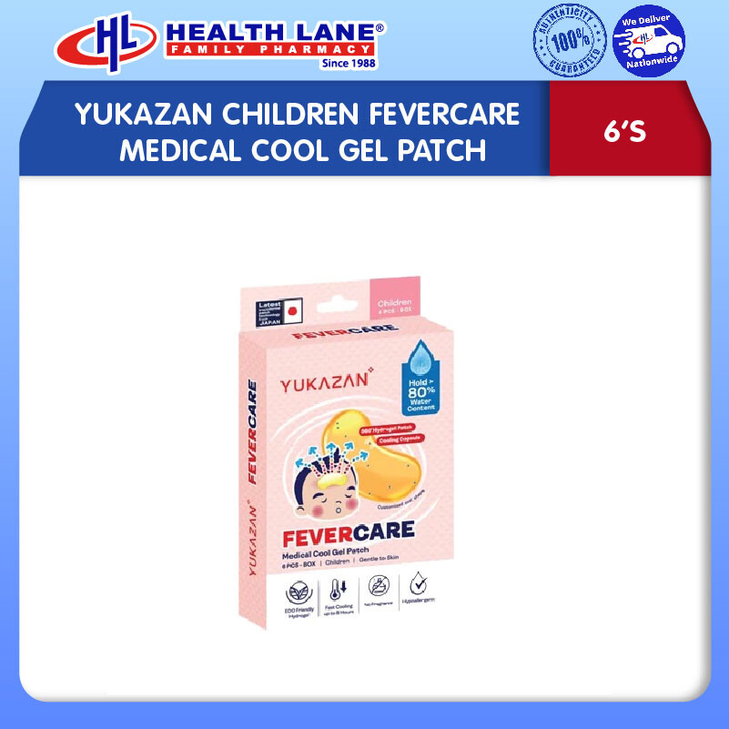 YUKAZAN KANAK-KANAK FEVERCARE MEDICAL COOL GEL PATCH 6'S
